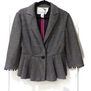 TABITHA Anthropologie Chandelier Jacket/ Blazer/ Black-Gray/ M/ As-new